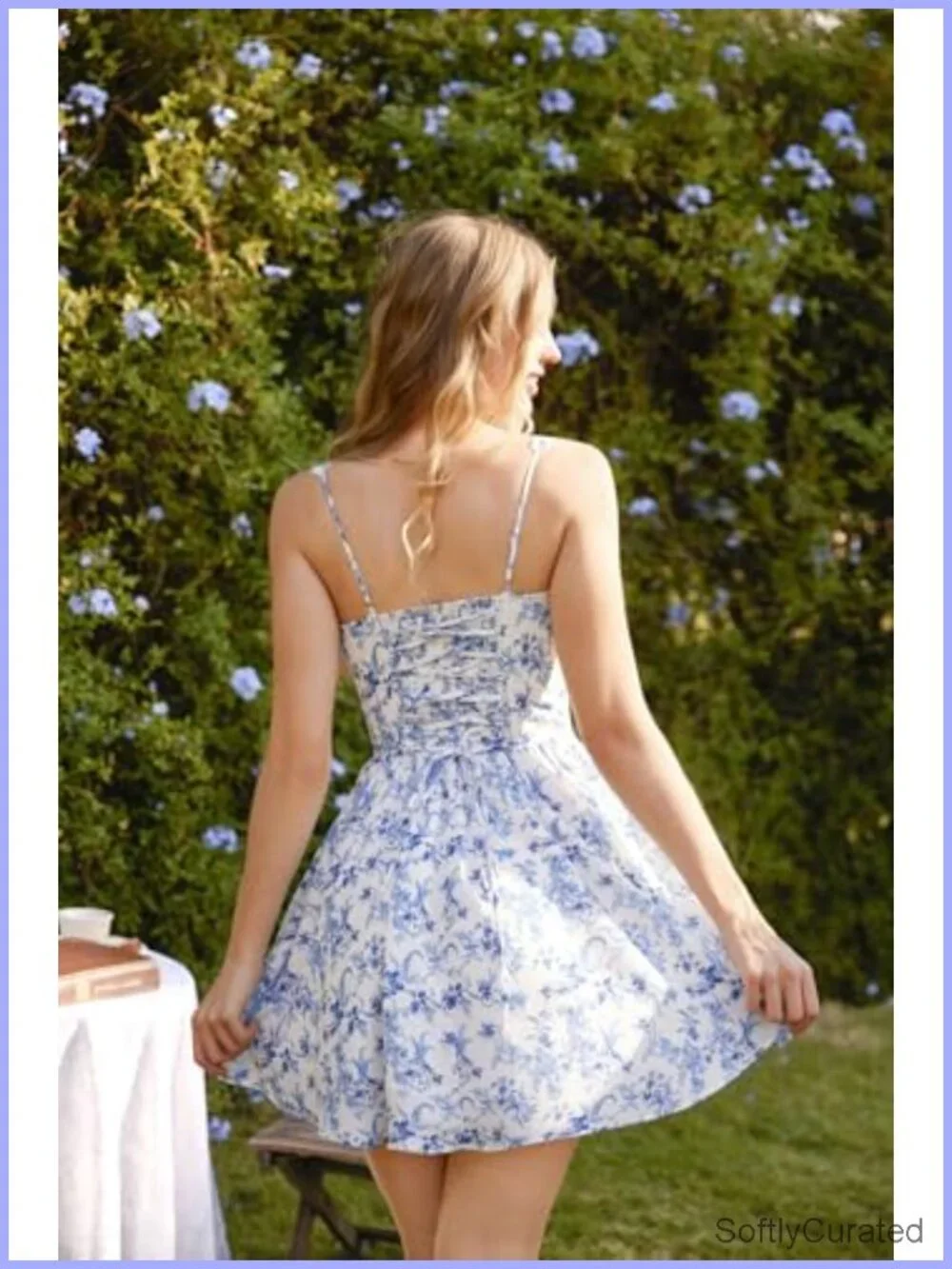 Floral Corset Mini Sundress with Adjustable Straps, Pockets, Lined, Smocked Back
